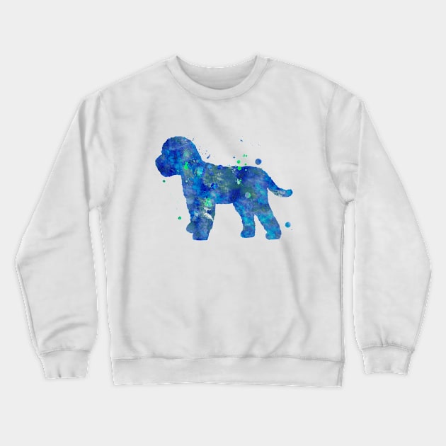 Cockapoo Watercolor Painting Crewneck Sweatshirt by Miao Miao Design